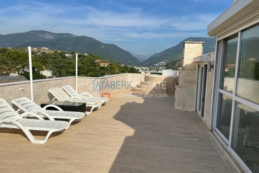 Purchase Furnished duplex with pool on the terrace in Tosmur, Alanya 21