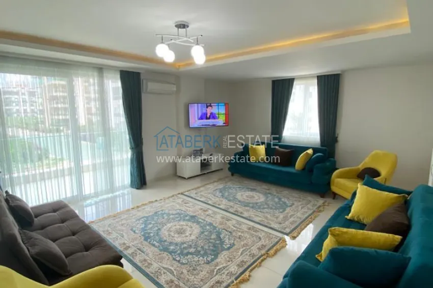Purchase Furnished 2+1 apartment with separate kitchen, glazed balcony and sea view, Kestel district — Alanya 1 