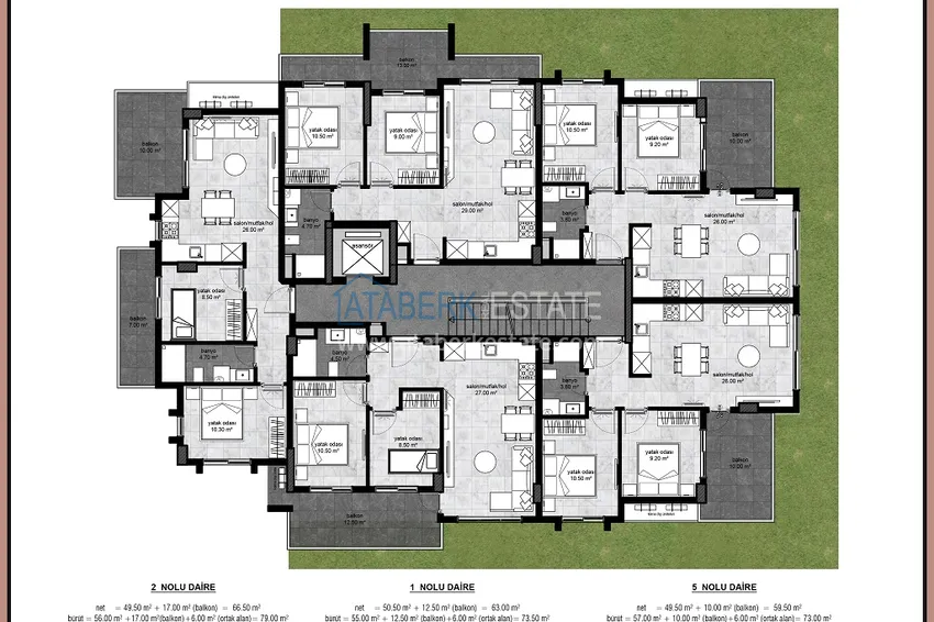 Buy cheap Comfort segment complex project under construction in the center of Alanya  4 