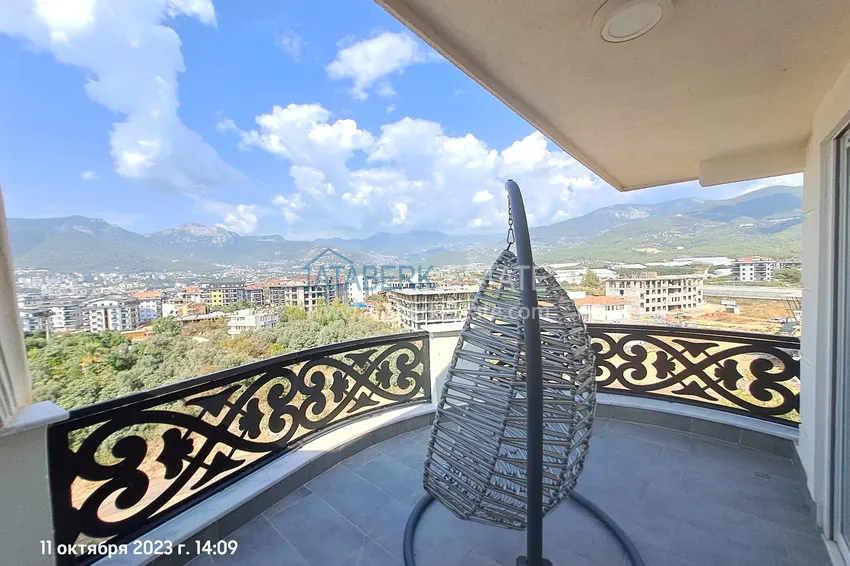 Purchase  Двухуровневые меблированные апартаменты с панорамным видом на море и горы – район Оба, Алания  19 