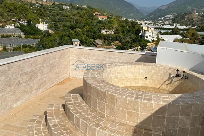 Purchase Furnished duplex with pool on the terrace in Tosmur, Alanya 22