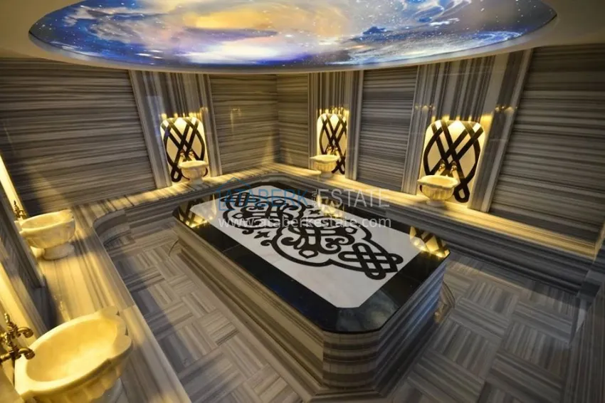 Furnished 2+1 apartment with separate kitchen, glazed balcony and sea view, Kestel district — Alanya 25 