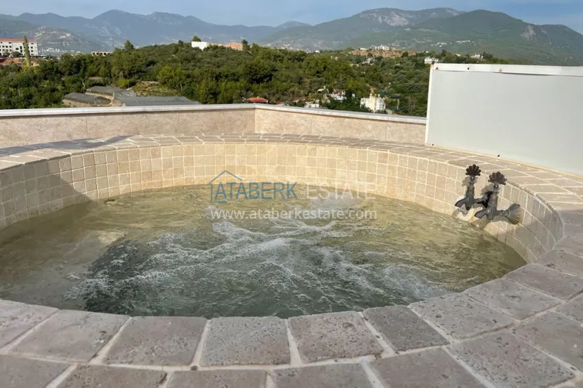 Purchase Furnished duplex with pool on the terrace in Tosmur, Alanya 23