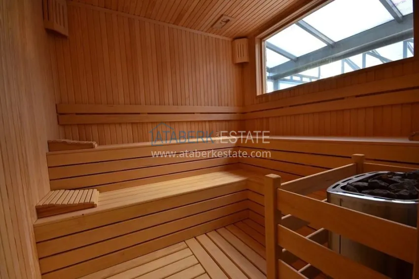 Furnished 2+1 apartment with separate kitchen, glazed balcony and sea view, Kestel district — Alanya 26 