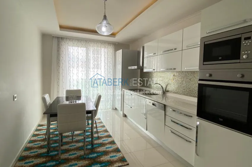 Purchase Furnished 2+1 apartment with separate kitchen, glazed balcony and sea view, Kestel district — Alanya 3 