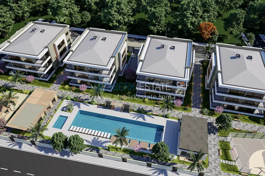 Comfort-class complex project under construction in Antalya, Dosemealti district 4