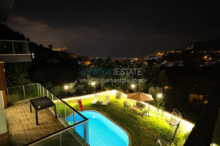 Purchase Villa 5+2 in Alanya Bektas district, furnished with stunning panoramic views 31
