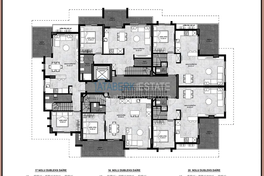 Buy cheap Comfort segment complex project under construction in the center of Alanya  6 