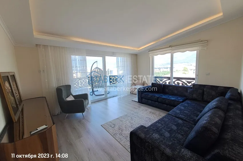 Purchase  Двухуровневые меблированные апартаменты с панорамным видом на море и горы – район Оба, Алания  4 