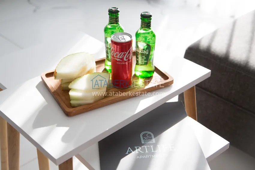 Purchase One bedroom apartment for rent with sea view in Alanya, Avsallar district 50 