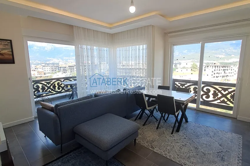 Purchase  Двухуровневые меблированные апартаменты с панорамным видом на море и горы – район Оба, Алания  5 