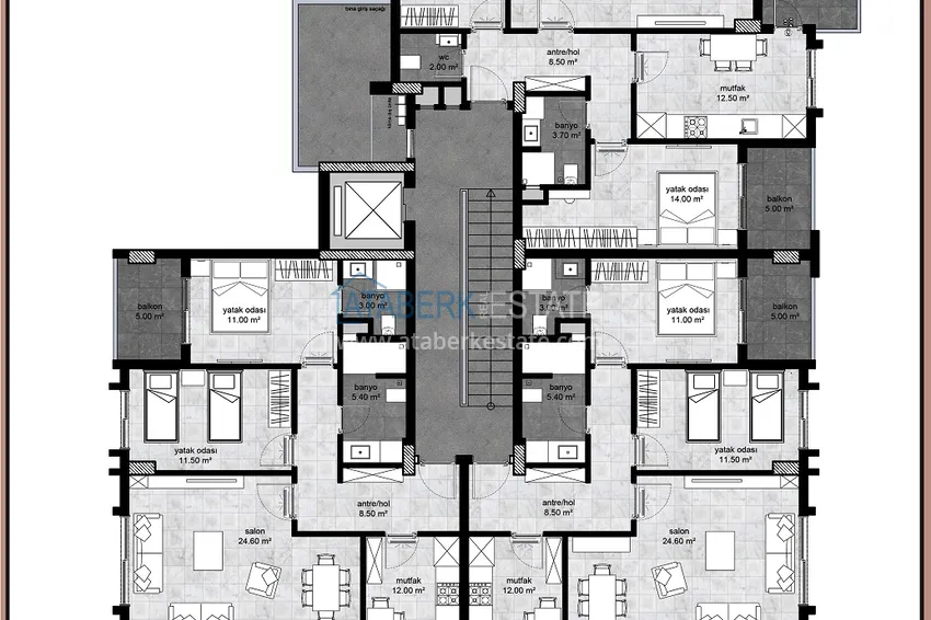 Buy cheap Comfort segment complex project under construction in the center of Alanya  9 