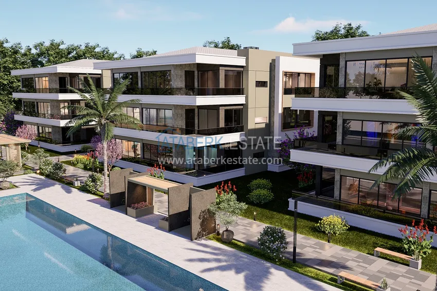 Comfort-class complex project under construction in Antalya, Dosemealti district 8