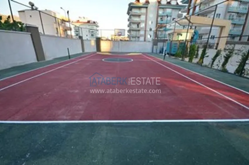 Furnished 2+1 apartment with separate kitchen, glazed balcony and sea view, Kestel district — Alanya 8 