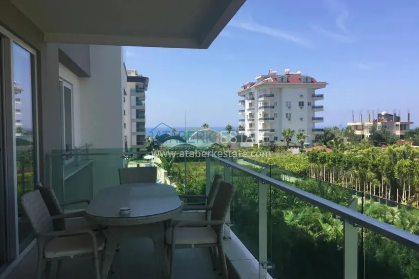 Purchase Furnished 2+1 apartment with separate kitchen, glazed balcony and sea view, Kestel district — Alanya 9 