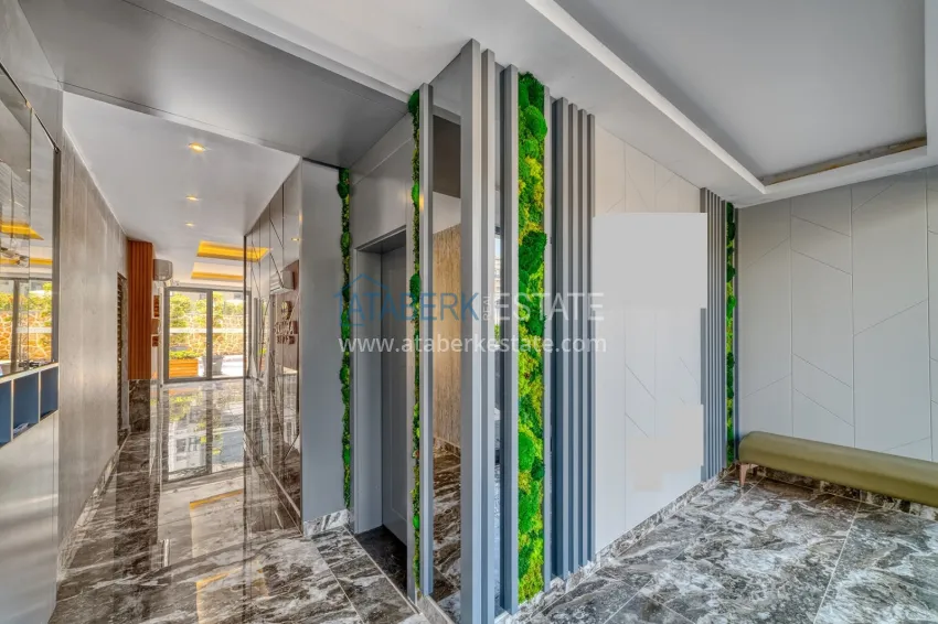 One bedroom apartment with a modern interior in an area open to residence permits — Oba, Alanya 8