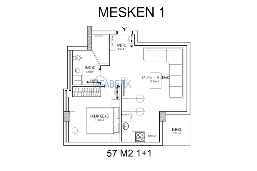 Buy cheap Apartments from the developer in Antalya, Lara district - 400 meters from the sea 6 