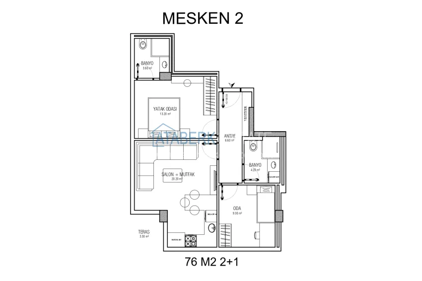 Buy cheap Apartments from the developer in Antalya, Lara district - 400 meters from the sea 7 