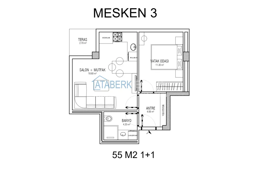 Buy cheap Apartments from the developer in Antalya, Lara district - 400 meters from the sea 8 