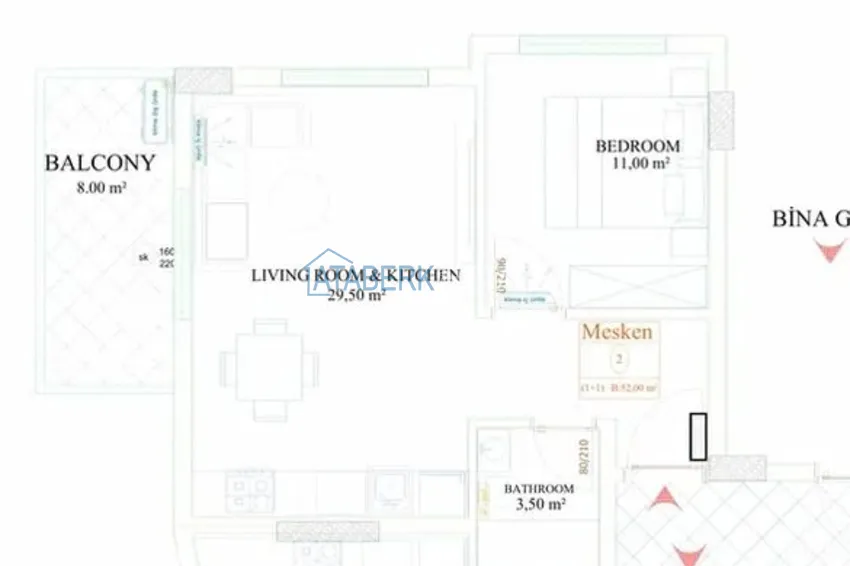 Buy cheap One-bedroom apartment in Mahmutlar district with furniture from the owner 1 