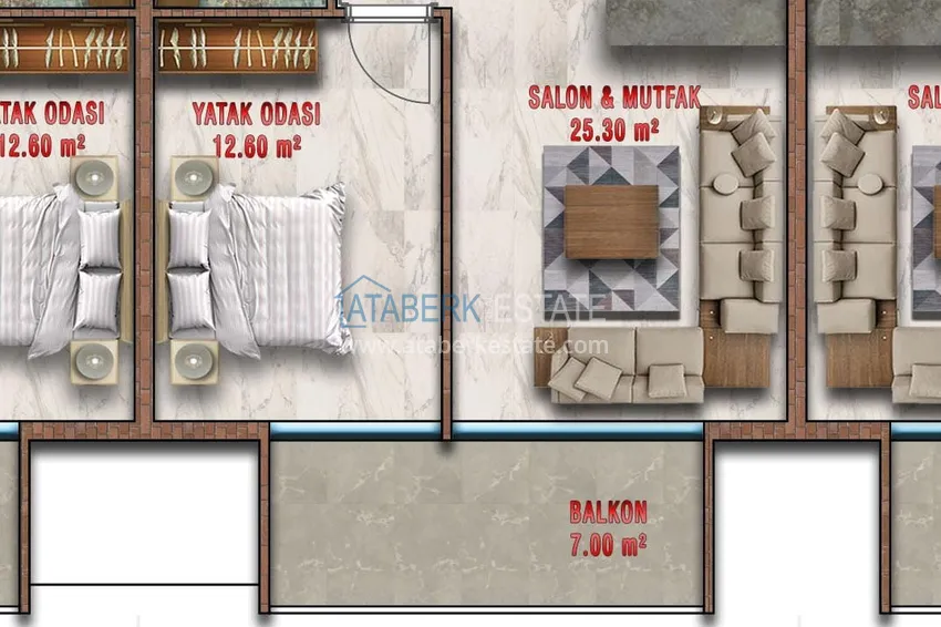 Buy cheap Finely finished one-bedroom apartment in Alanya, Avsallar district 1 