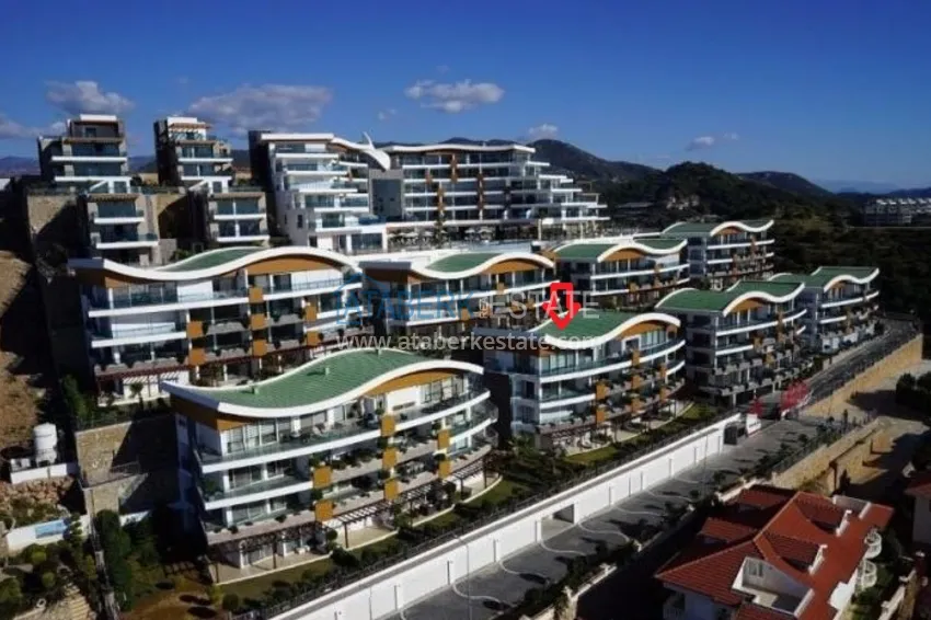 1+1 turnkey apartment 92 m2 with open sea view in a residence with a hotel concept — Konakli, Alanya 2 