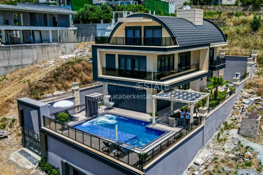 Property for citizenship! Detached luxury villa with stunning views in Kargicak area 10 