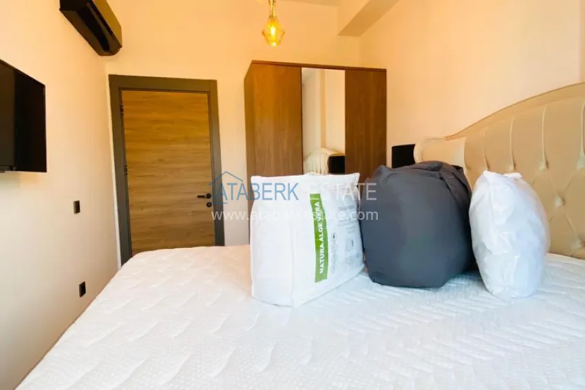 Purchase Newly furnished apartment with a glazed balcony in a modern complex - Oba district, Alanya 10 