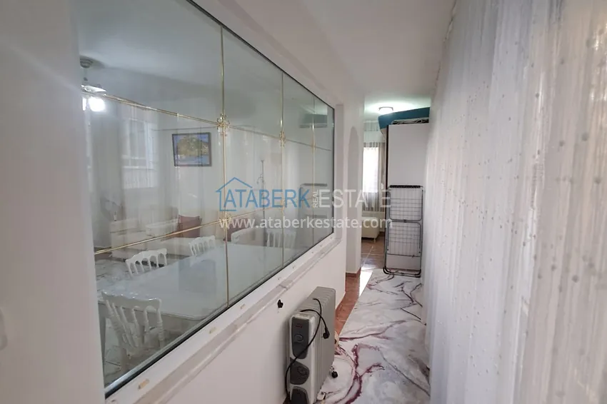 Purchase  Квартира 2+1 в центре Алании с мебелью, отдельной кухней и застекленным балконом  10 