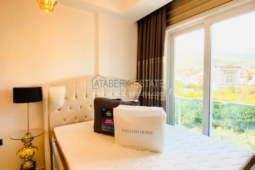 Purchase Newly furnished apartment with a glazed balcony in a modern complex - Oba district, Alanya 12 