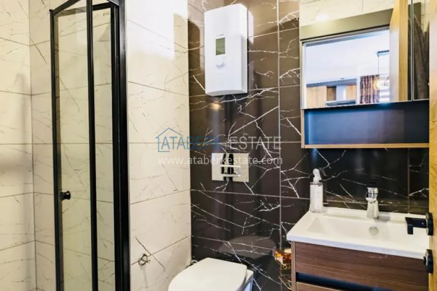 Purchase Newly furnished apartment with a glazed balcony in a modern complex - Oba district, Alanya 13 