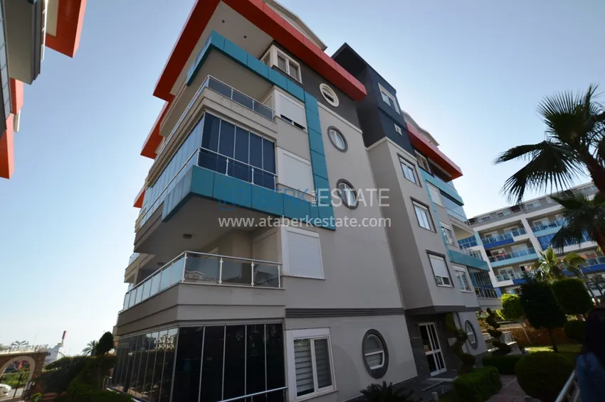 Furnished 1+1 apartment with side sea view, Kestel district — Alanya 21 