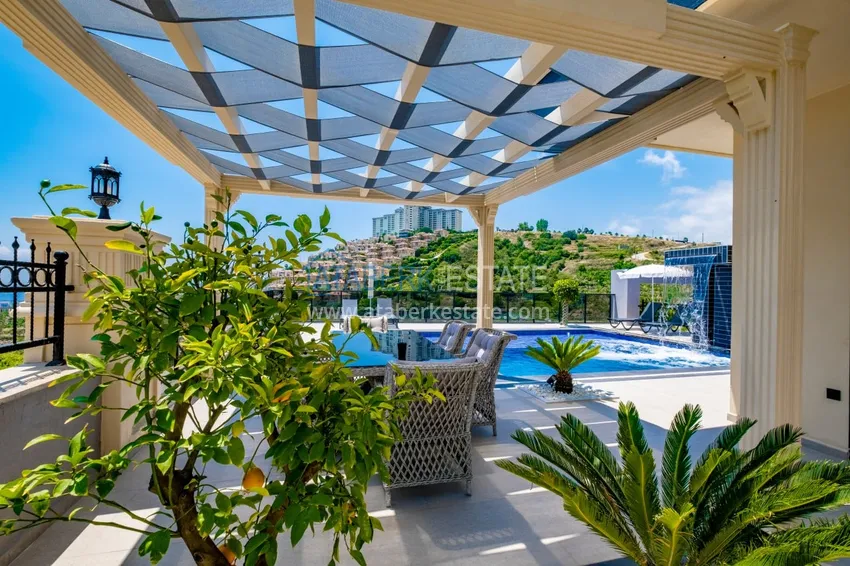 Property for citizenship! Detached luxury villa with stunning views in Kargicak area 17 