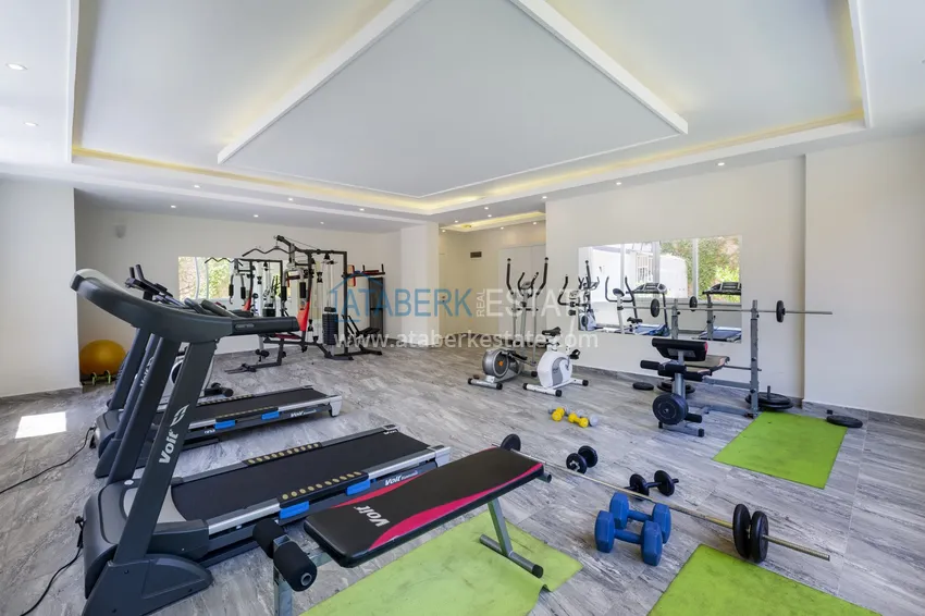 Furnished 1+1 apartment with side sea view, Kestel district — Alanya 26 