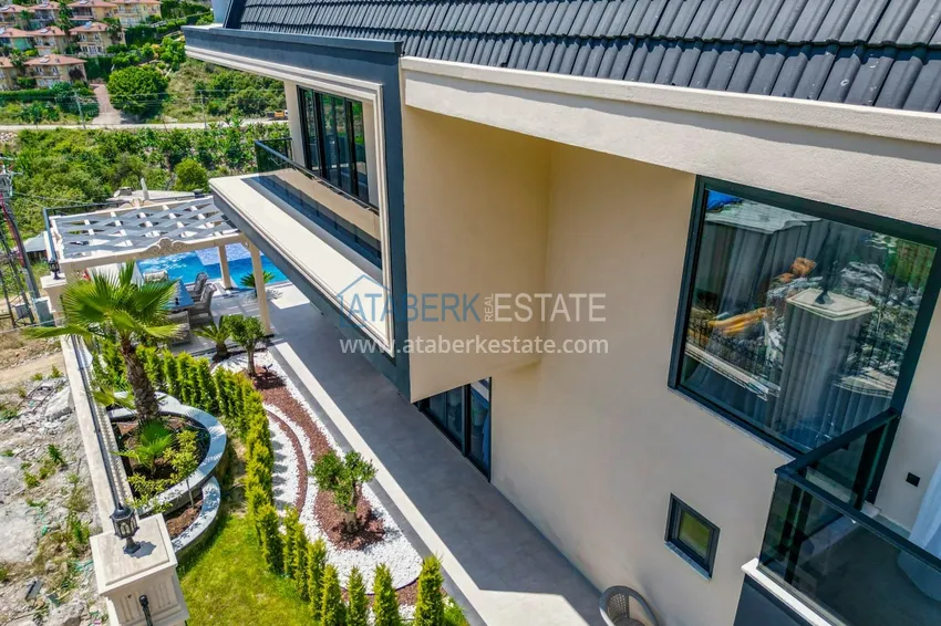 Property for citizenship! Detached luxury villa with stunning views in Kargicak area 19 