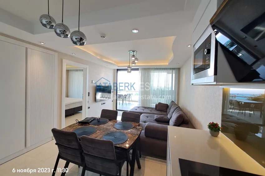 Purchase  1+1 turnkey apartment 92 m2 with open sea view in a residence with a hotel concept — Konakli, Alanya 2 