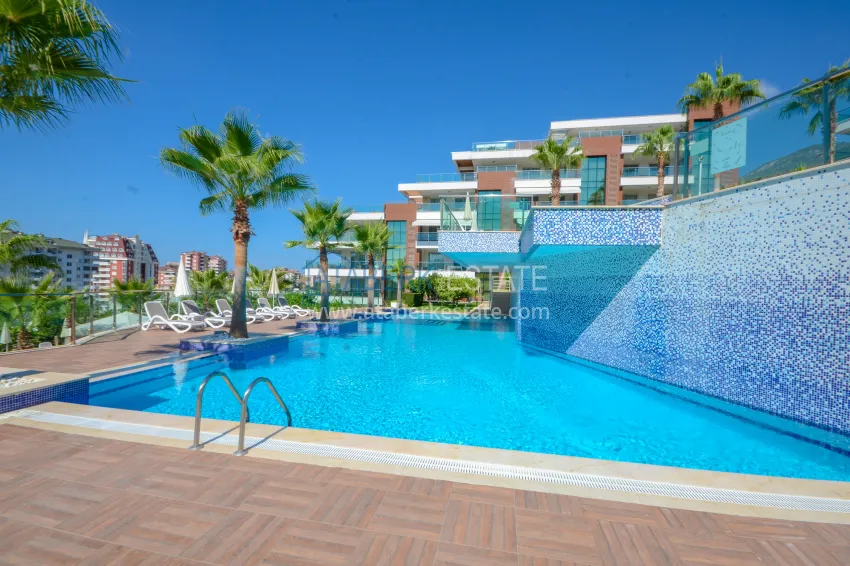 Three-room apartment with furniture in a luxury residential complex in the Cikcilli area 3 