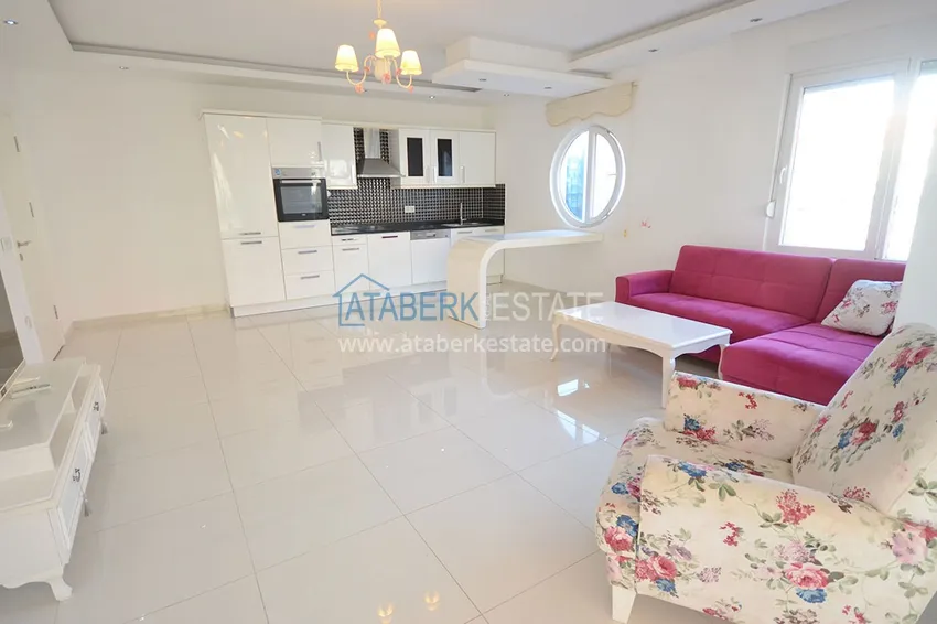 Purchase Furnished 1+1 apartment with side sea view, Kestel district — Alanya 2 