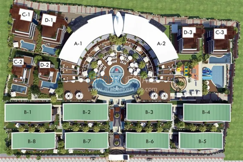 Buy cheap 1+1 turnkey apartment 92 m2 with open sea view in a residence with a hotel concept — Konakli, Alanya 1 