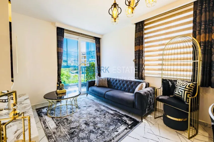 Purchase Newly furnished apartment with a glazed balcony in a modern complex - Oba district, Alanya 3 