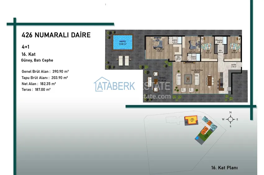 Buy cheap The new premium complex project is the one-of-a-kind main “skyscraper” of Altintash district, Antalya 7 