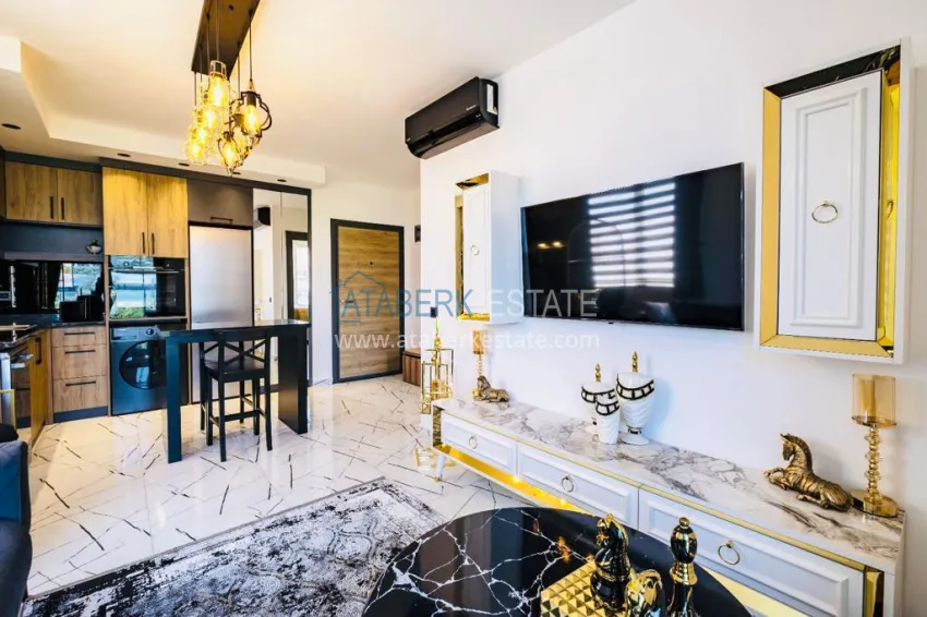 Purchase Newly furnished apartment with a glazed balcony in a modern complex - Oba district, Alanya 5 