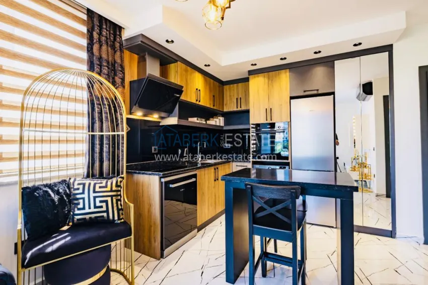 Purchase Newly furnished apartment with a glazed balcony in a modern complex - Oba district, Alanya 6 