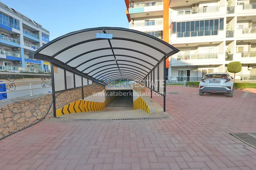 Furnished 1+1 apartment with side sea view, Kestel district — Alanya 14 