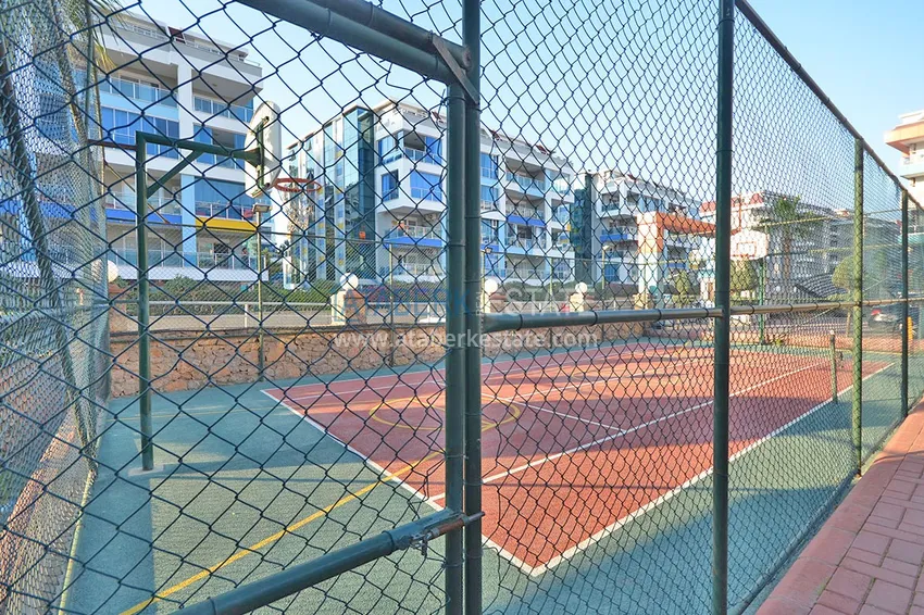 Furnished 1+1 apartment with side sea view, Kestel district — Alanya 15 