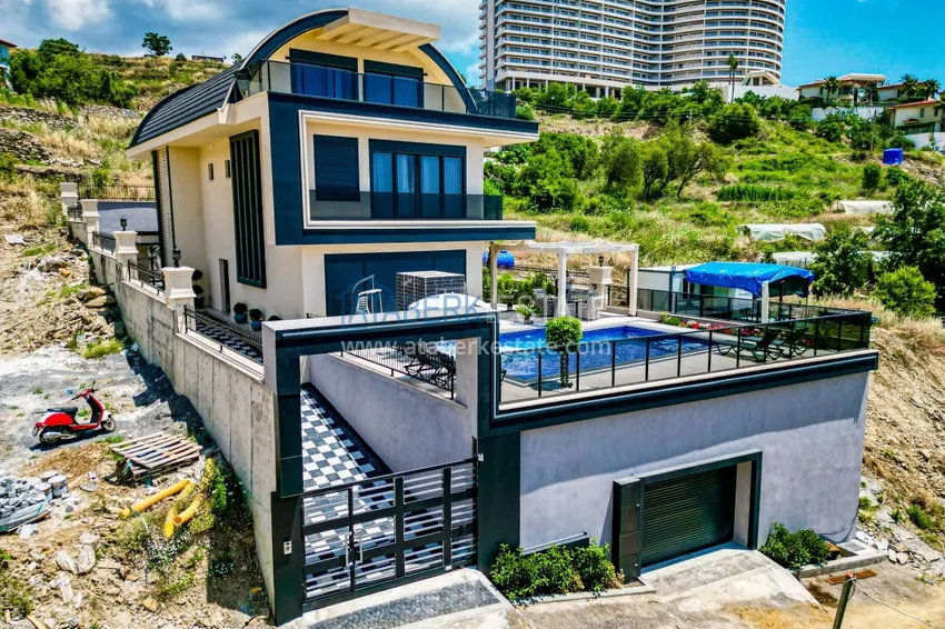 Property for citizenship! Detached luxury villa with stunning views in Kargicak area 9 