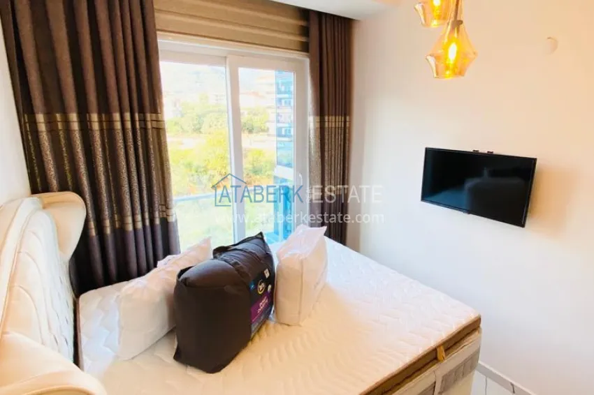 Purchase Newly furnished apartment with a glazed balcony in a modern complex - Oba district, Alanya 9 