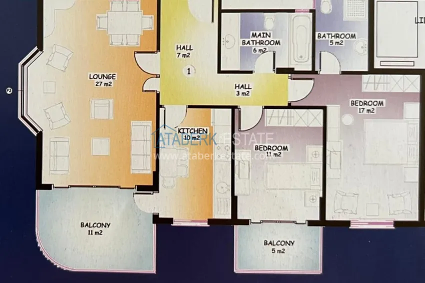 Buy cheap Apartment 2+1 with sea views in a complex on the first coast, Tosmur - Alanya 1 