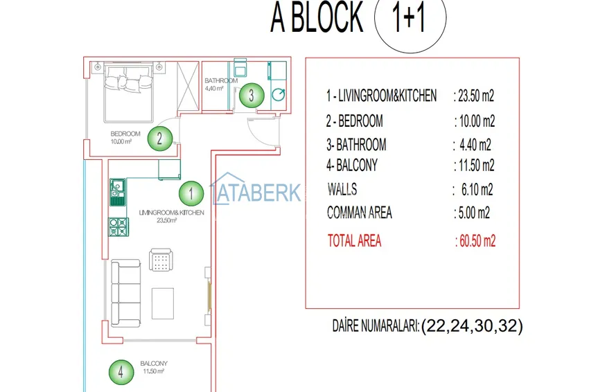 Buy cheap Apartments in Alanya in a comfort segment residence - Mahmutlar district  1 