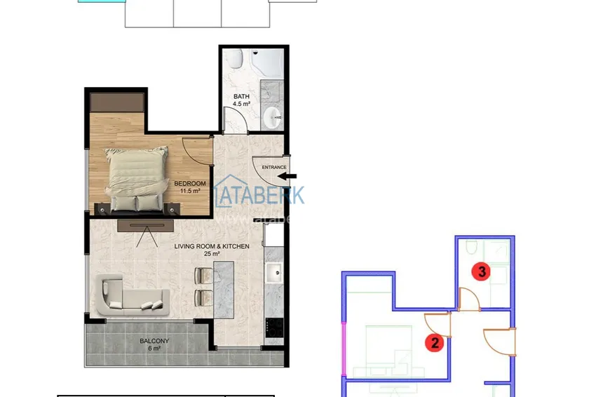 Buy cheap Apartment in Mahmutlar from an investor in a residential complex under construction 1 